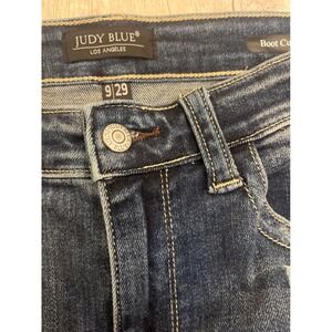 Judy Blue Los Angeles Boot Cut‎ Distressed Dark Wash Denim Jeans 9/29